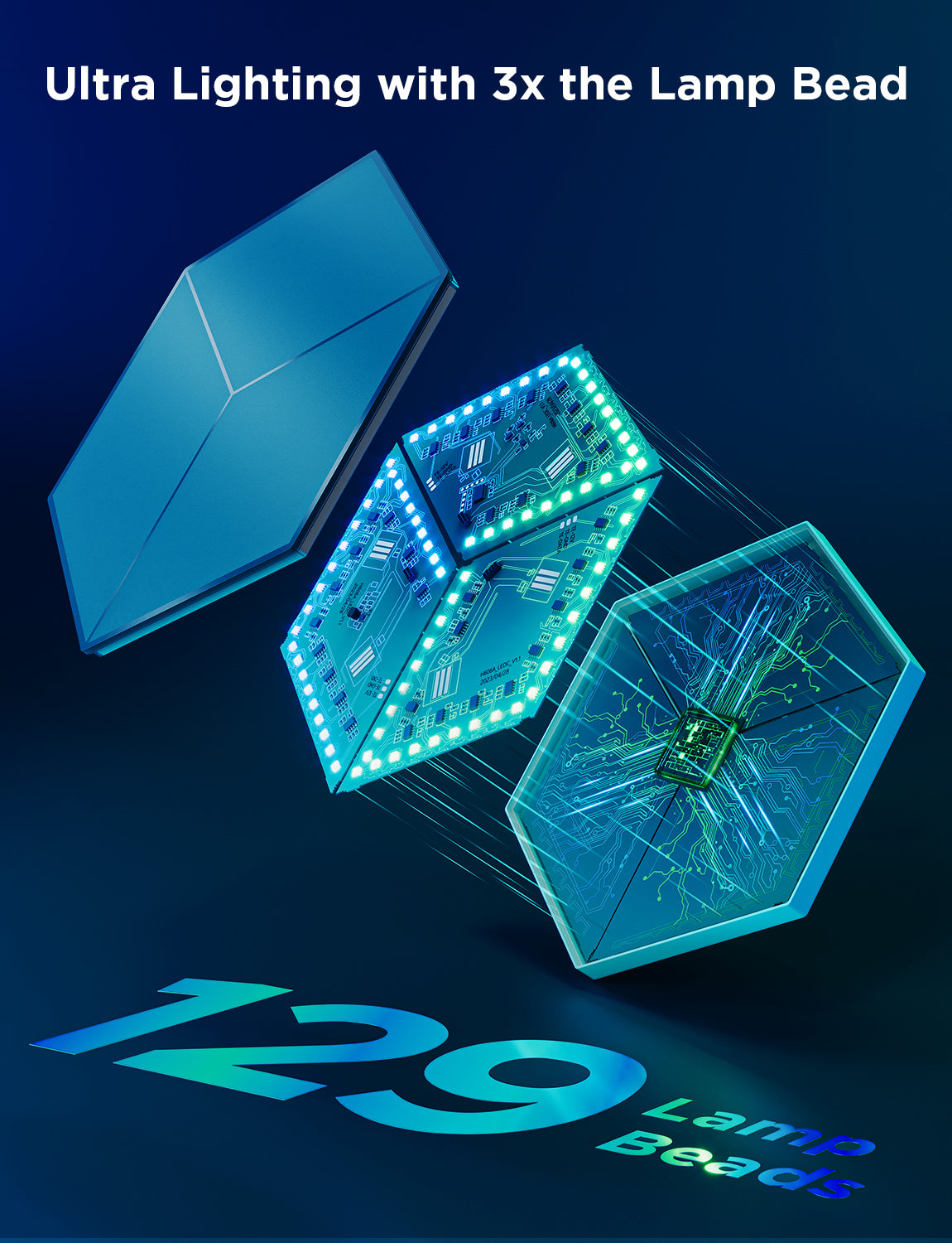 Govee Glide Hexagon Light Panels Ultra - Meteor Gray (10 Pack)