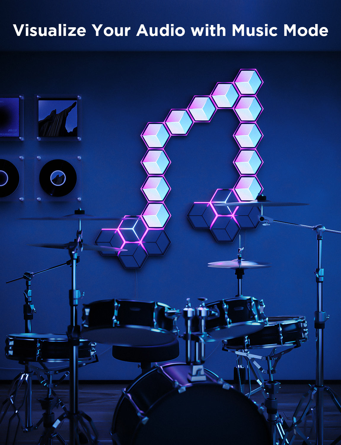 Govee Glide Hexagon ライトパネル 10枚 Govee Glide Hexagon Light Panels Ultra, RGBIC 3D Wall Lights with