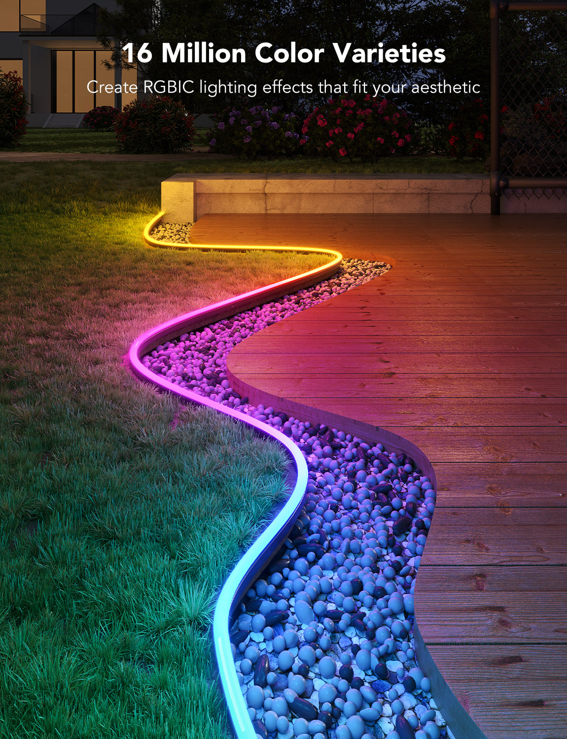 Govee RGBIC Outdoor Neon Rope Light - 32.8ft / 1 Pack