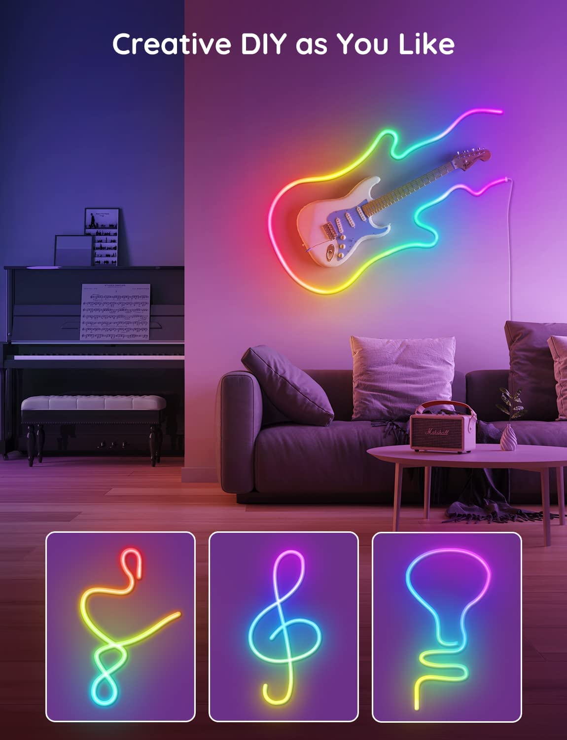 Govee - Neon 2 MATTER flexibele LED-strip 3m RGBIC Wi-Fi