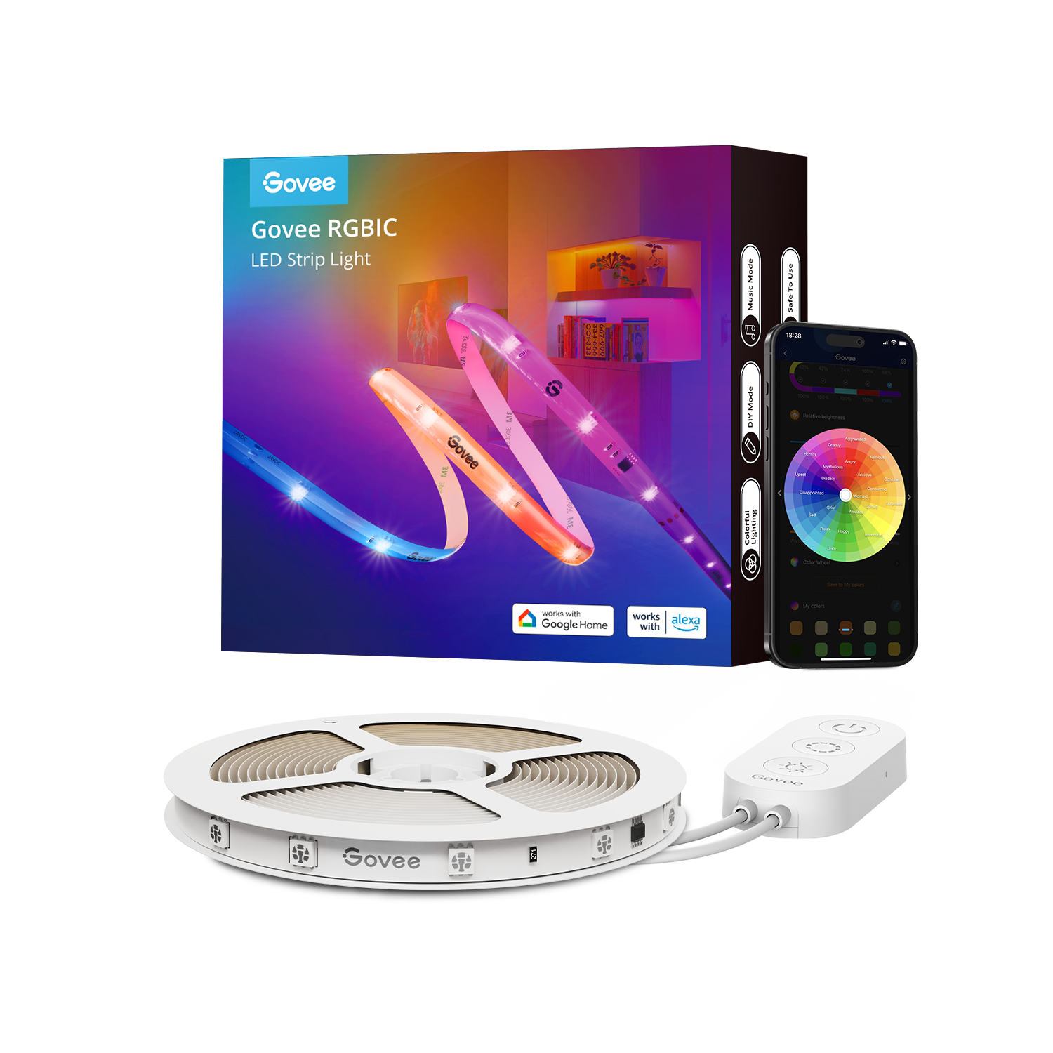 Govee RGBIC LED Strip Lights With Protective Coating - 1 Roll