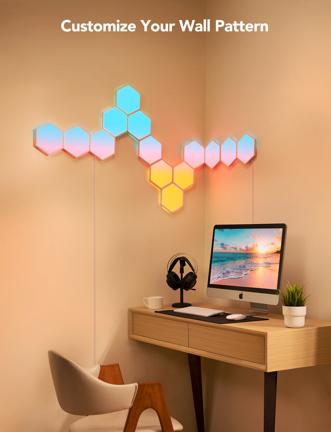 Govee LED パネルライト ヘキサ 10枚入り Govee Glide Hexa Light Panels, RGBIC Hexagon LED Wall Lights